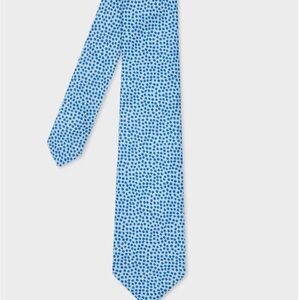 Paul Smith Light Blue Silk Polka Dot Tie